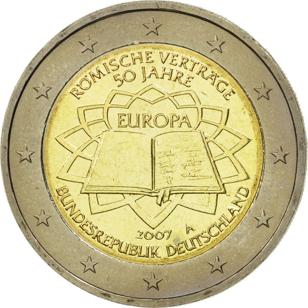 GERMANY - FEDERAL REPUBLIC, 2 Euro, Traité de Rome 50 ans, 2007, MS(63)