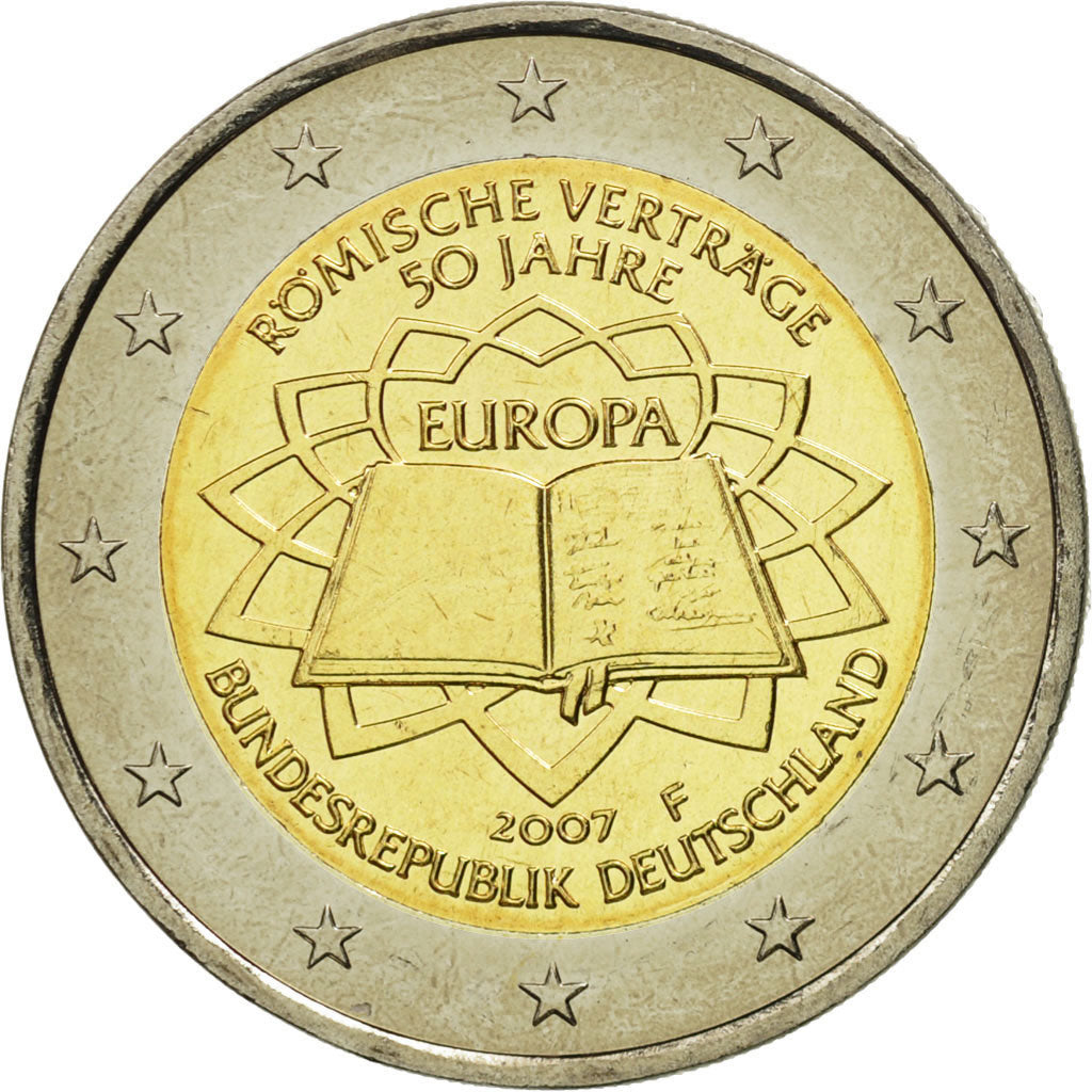 GERMANY - FEDERAL REPUBLIC, 2 Euro, Traité de Rome 50 ans, 2007, MS(63)