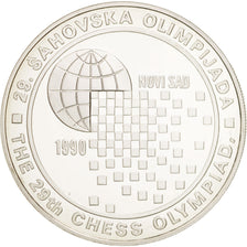 YUGOSLAVIA, 150 Dinara, 1990, KM #147, MS(65-70), Silver, 17.00