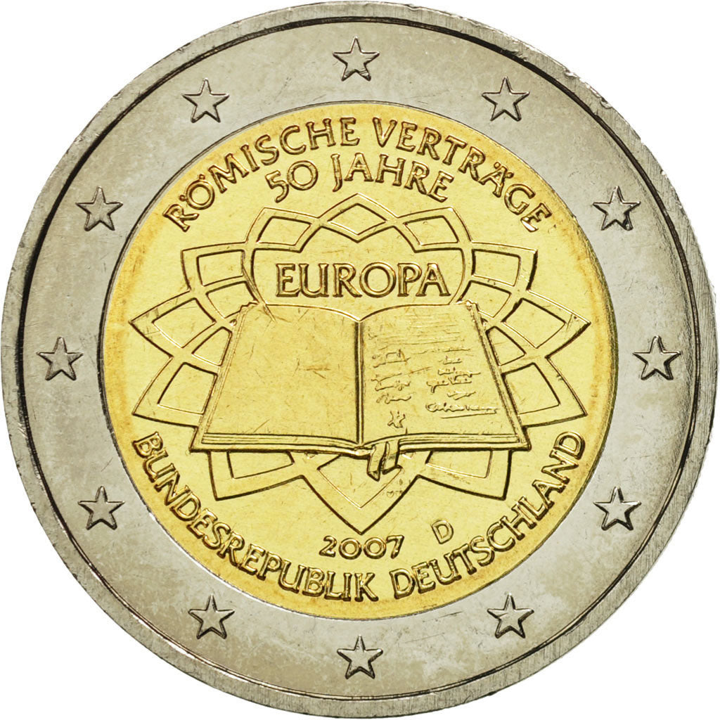 GERMANY - FEDERAL REPUBLIC, 2 Euro, Traité de Rome 50 ans, 2007, MS(63)
