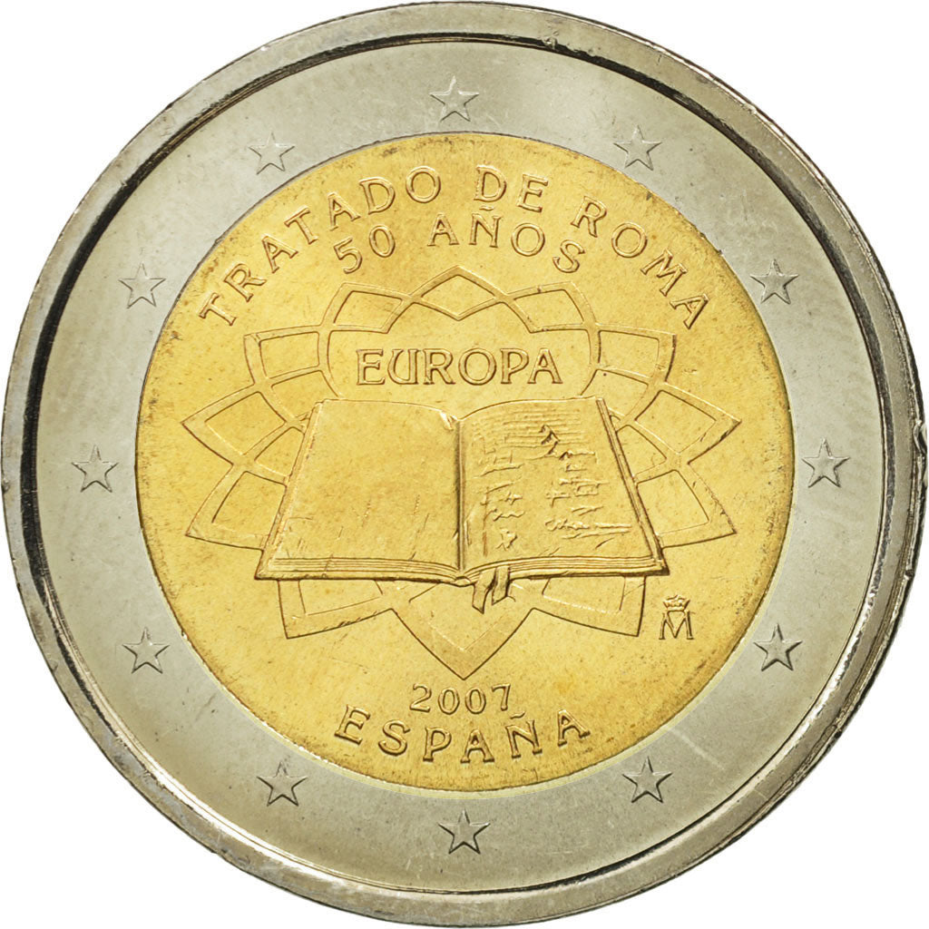 Espagne, 2 Euro, Traité de Rome 50 ans, 2007, SPL, Bi-Metallic, KM:1130