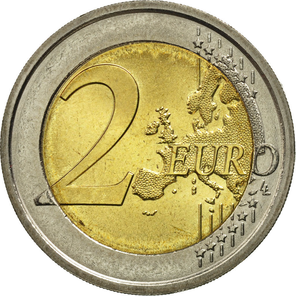 Italy, 2 Euro, Traité de Rome 50 ans, 2007, MS(63), Bi-Metallic