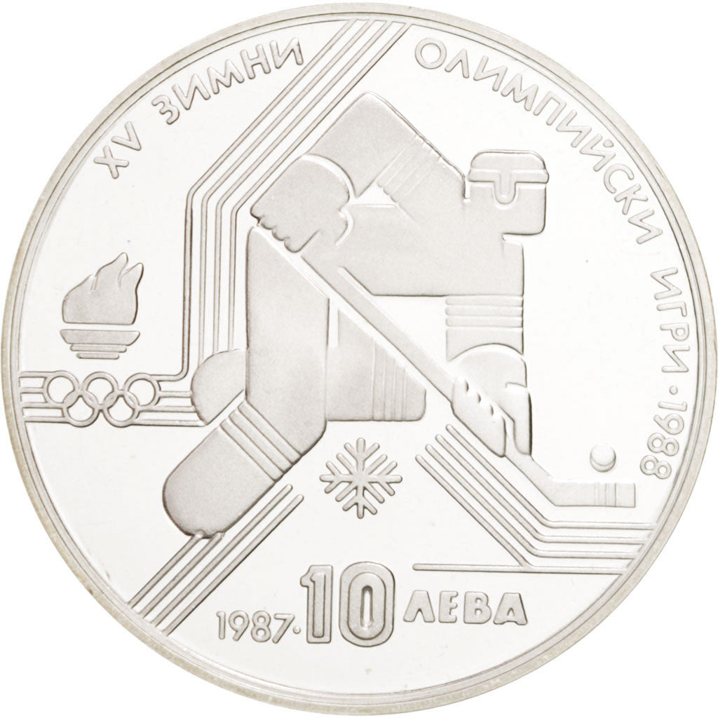 Moneda, Bulgaria, 10 Leva, 1987, FDC, Plata, KM:184