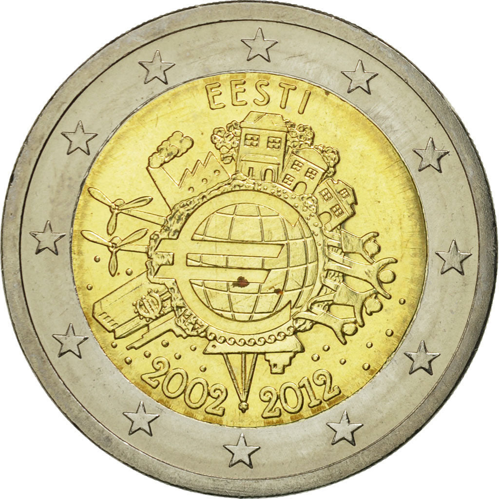 Estonia, 2 Euro, €uro 2002-2012, 2012, MS(63), Bi-Metallic