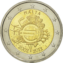 Malta, 2 Euro, €uro 2002-2012, 2012, MS(63), Bi-Metallic