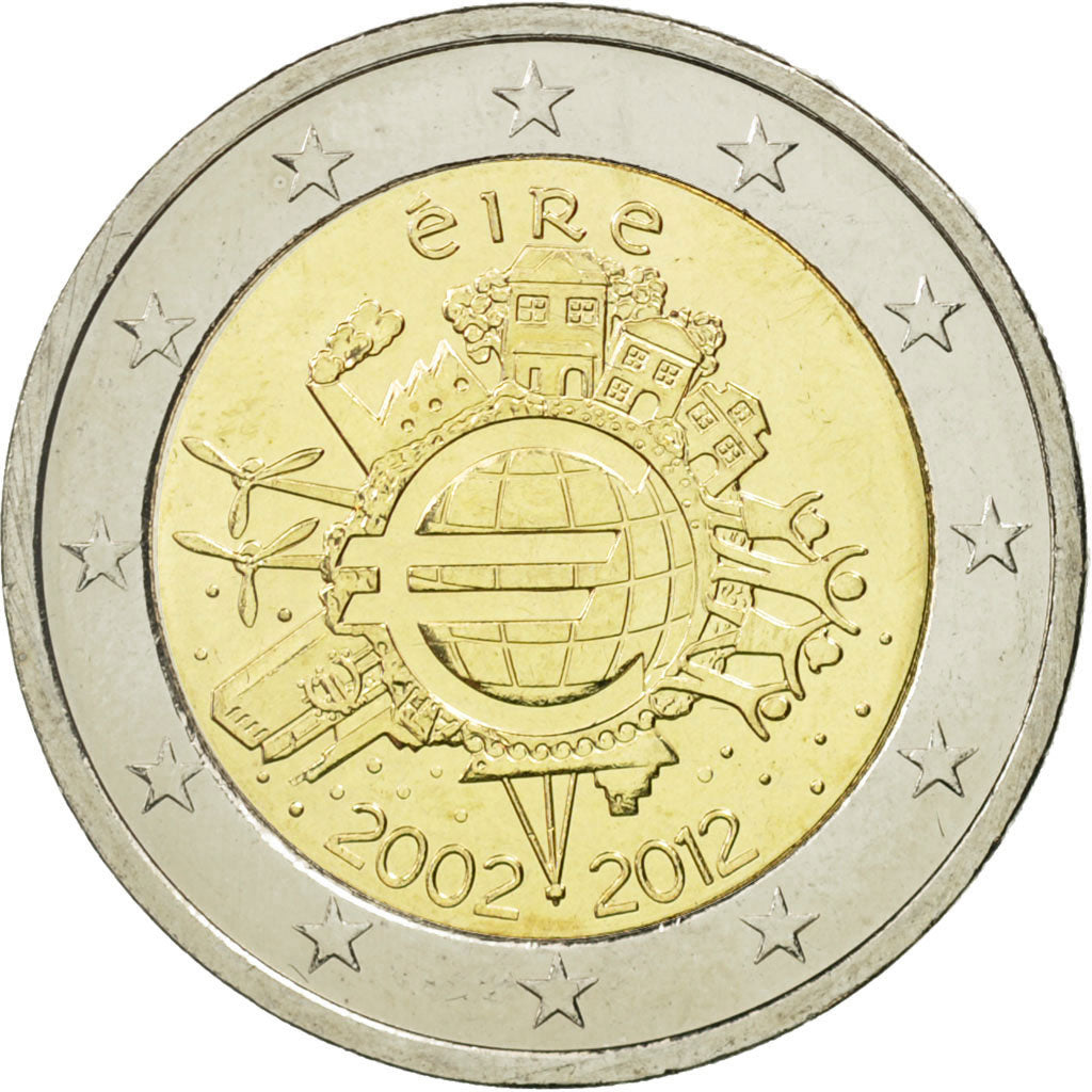 Ireland, 2 Euro, €uro 2002-2012, 2012, MS(63), Bi-Metallic
