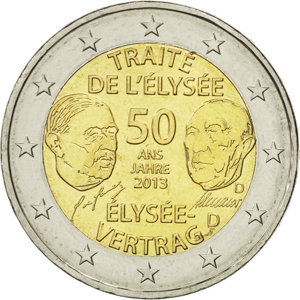 République fédérale allemande, 2 Euro, Traité de l'Elysée, 2013, SPL