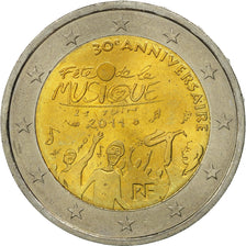 Monnaie, France, 2 Euro, Fête Musique, 2011, SPL, Bi-Metallic, KM:1789