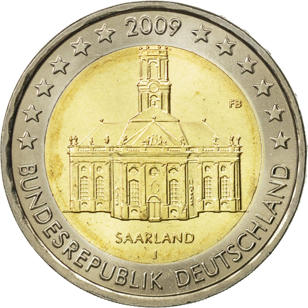 GERMANIA - REPUBBLICA FEDERALE, 2 Euro, Saarland, 2009, SPL, Bi-metallico