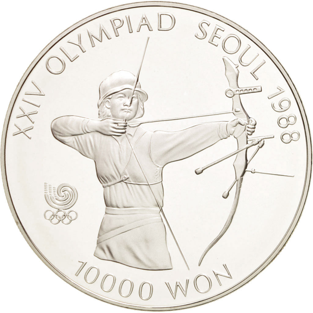 KOREA-SOUTH, 10000 Won, 1987, KM #62, MS(65-70), Silver, 40, 33.61