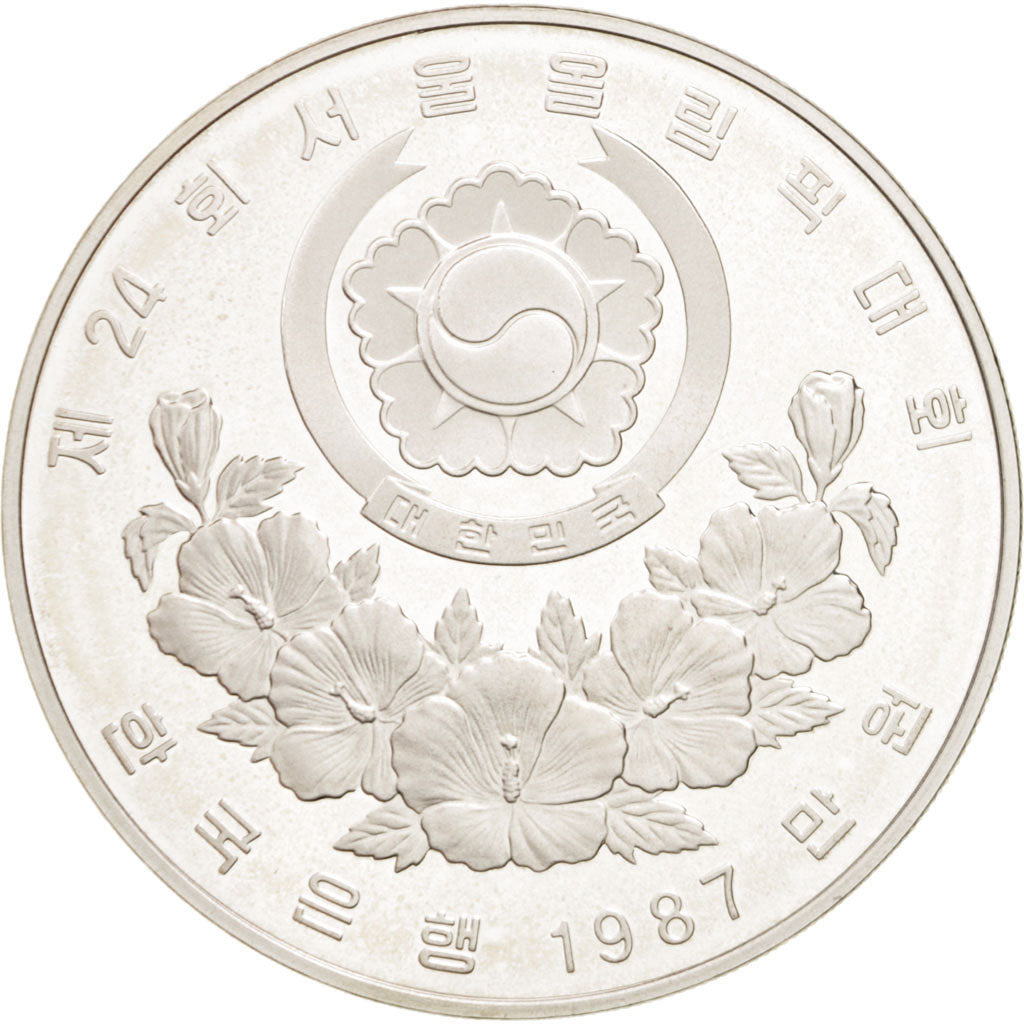KOREA-SOUTH, 10000 Won, 1987, KM #57, MS(65-70), Silver, 40, 33.61