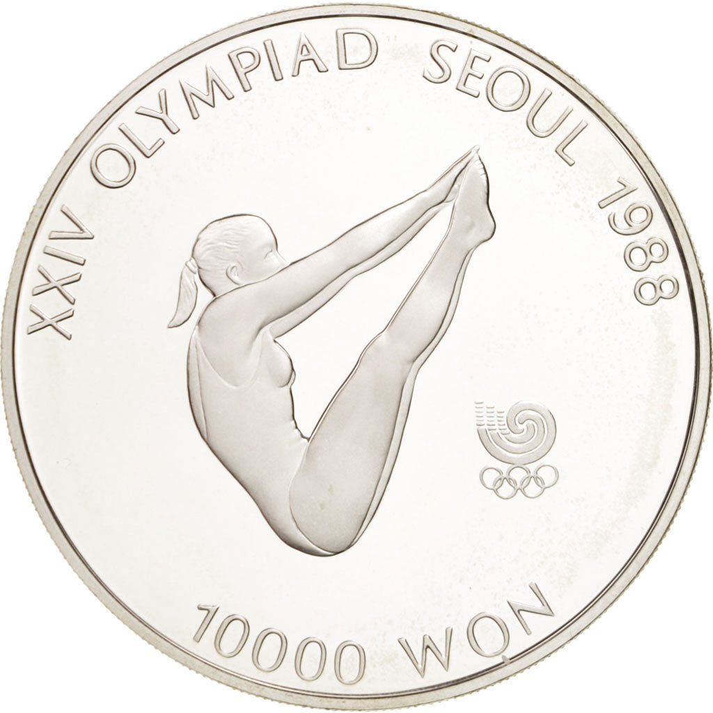 KOREA-SOUTH, 10000 Won, 1987, KM #57, MS(65-70), Silver, 40, 33.61