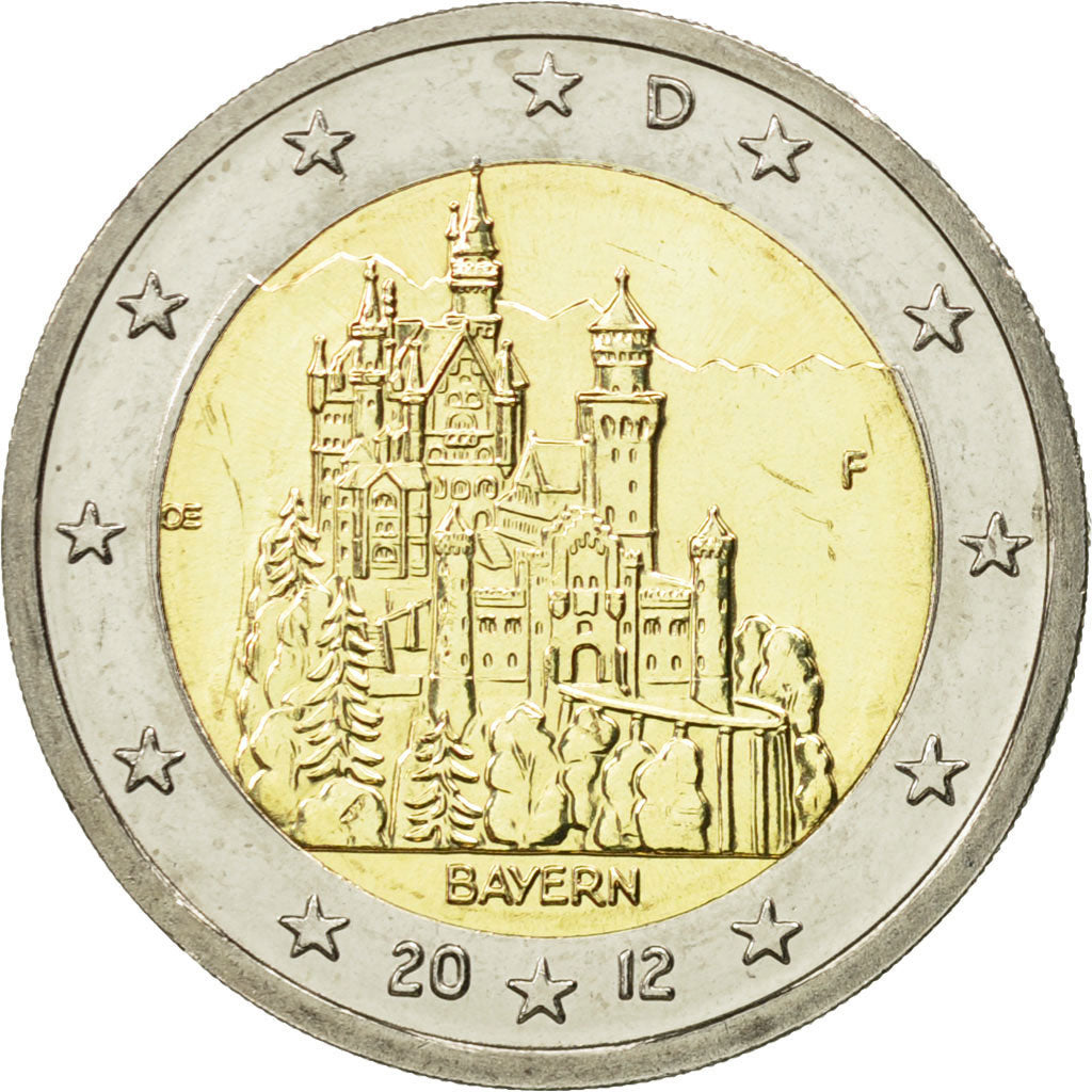 République fédérale allemande, 2 Euro, BAYERN, 2012, SPL, Bi-Metallic, KM:305