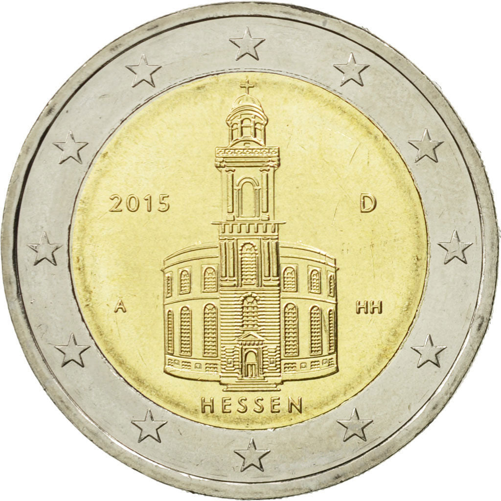 Deutschland, 2 Euro, Hessen, 2015, UNZ, Bi-Metallic