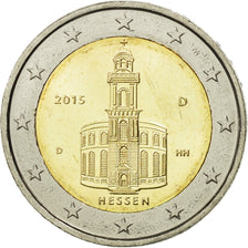 Niemcy, 2 Euro, Hessen, 2015, Munich, MS(63), Bimetaliczny