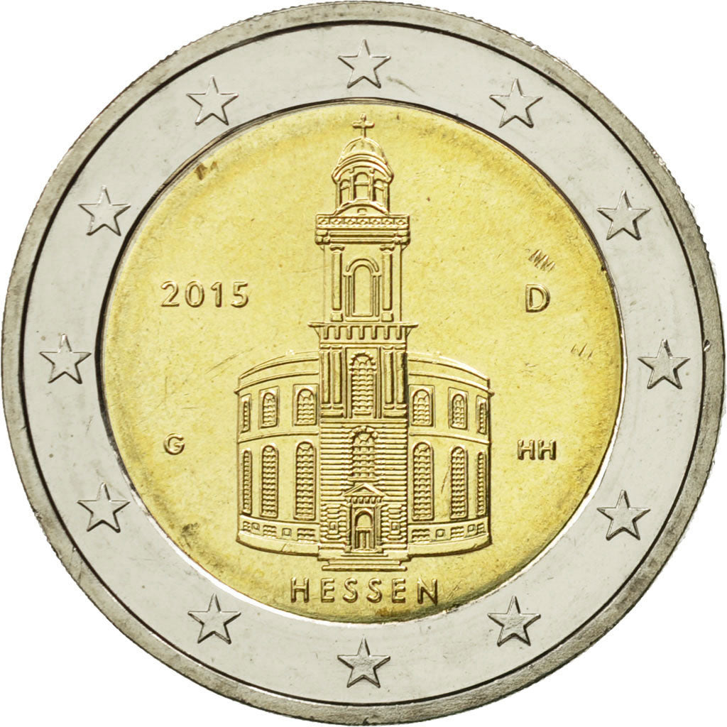 Germany, 2 Euro, Hessen, 2015, MS(63), Bi-Metallic