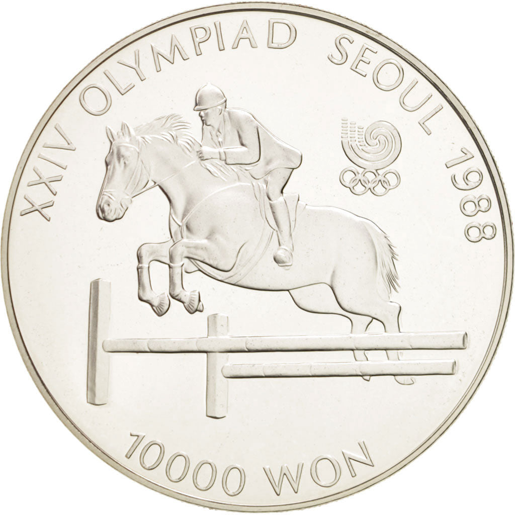 Munten, KOREA - ZUID, 10000 Won, 1988, FDC, Zilver, KM:75
