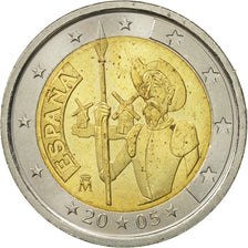 Spain, 2 Euro, Don Quichotte, 2005, AU(55-58), Bi-Metallic, KM:1063