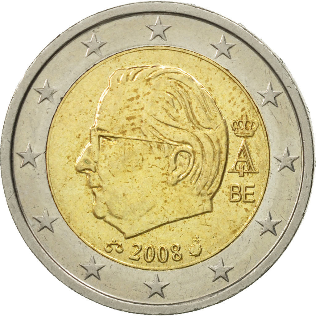Belgium, 2 Euro, Albert II, 2008, AU(55-58), Bi-Metallic, KM:281