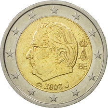 Belgium, 2 Euro, Albert II, 2008, AU(55-58), Bi-Metallic, KM:281