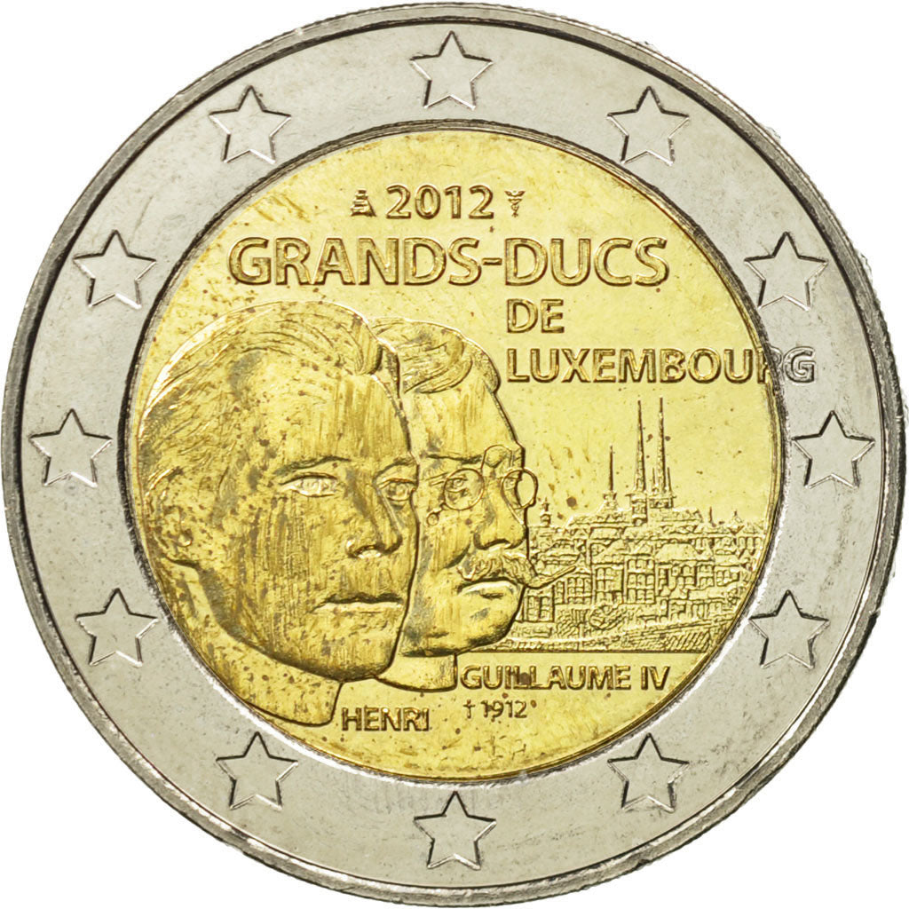 Luxemburgo, 2 Euro, Grand-Duc Guillaume IV, 2012, SC, Bimetálico, KM:121