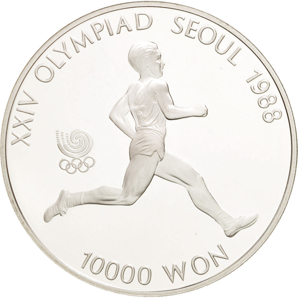 KOREA-SOUTH, 10000 Won, 1986, KM #56, MS(65-70), Silver, 40, 33.61