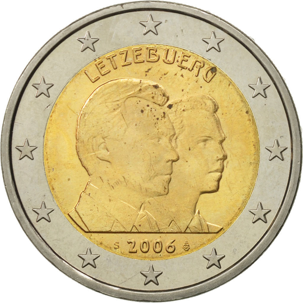 Luksemburg, 2 Euro, Grand Duc Guillaume, 2006, Utrecht, AU(55-58), Bimetaliczny