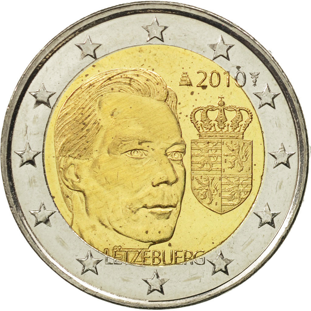 Luxembourg, 2 Euro, Grand-Duc Henri, 2010, MS(63), Bi-Metallic, KM:115