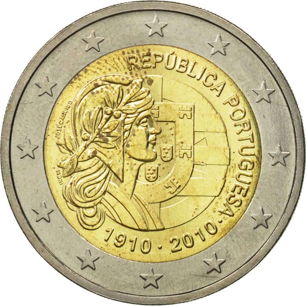 Portugal, 2 Euro, Republica Portuguesa, 2010, MS(63), Bi-Metallic, KM:796