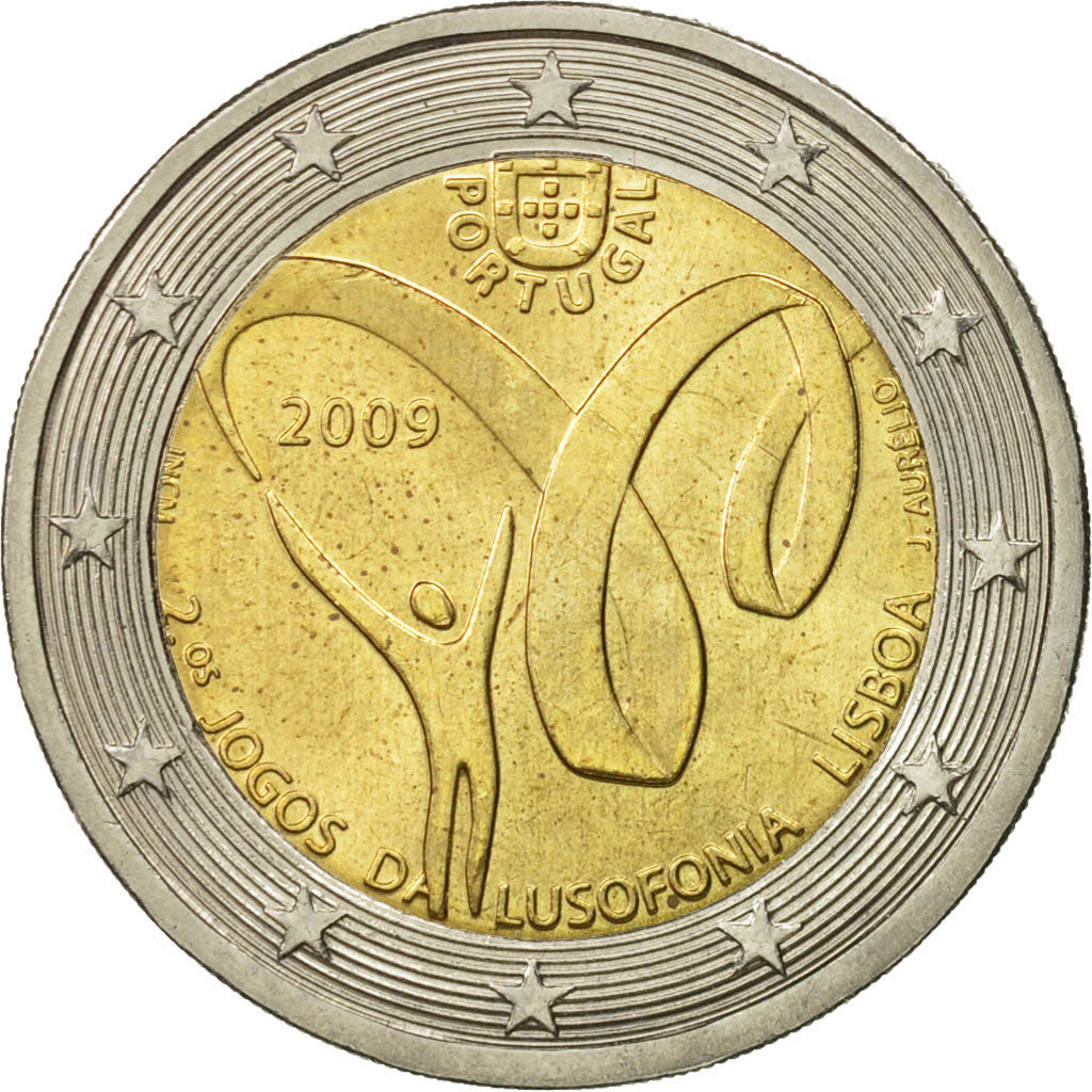 Portugal, 2 Euro, Lusophonie, 2009, MS(63), Bi-Metallic, KM:786