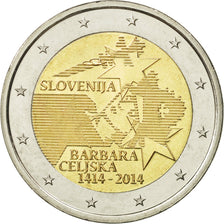 Slovenia, 2 Euro, Barbara de Celje, 2014, MS(63), Bi-Metallic