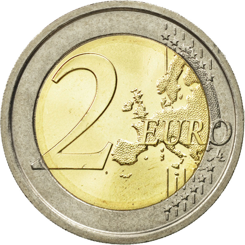 Włochy, 2 Euro, Unification, 2011, Rome, MS(63), Bimetaliczny, KM:338