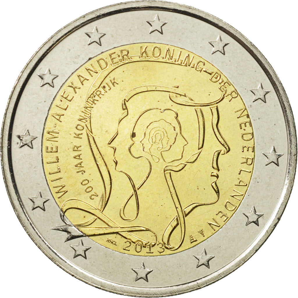 Holandia, 2 Euro, Foundation, 2013, Utrecht, MS(63), Bimetaliczny