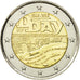 France, 2 Euro, D-Day, 2014, MS(63), Bi-Metallic