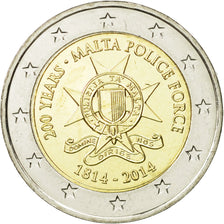 Malta, 2 Euro, Police force, 2014, SC, Bimetálico