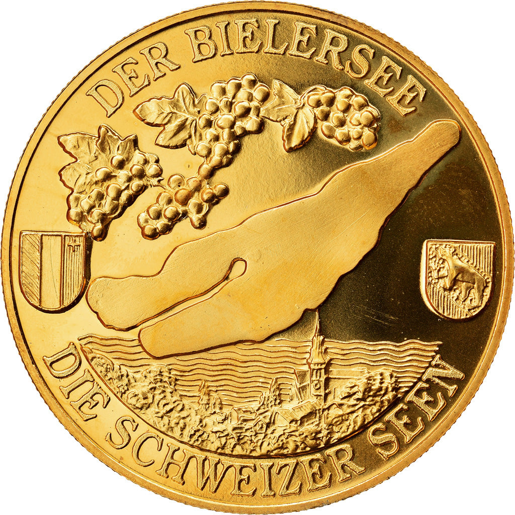 Switzerland, Medal, Der Bielersee, Die Schweizer Seen, MS(64), Copper-Nickel