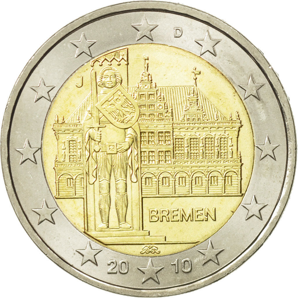 Federale Duitse Republiek, 2 Euro, Bremen, 2010, UNC-, Bi-Metallic, KM:285