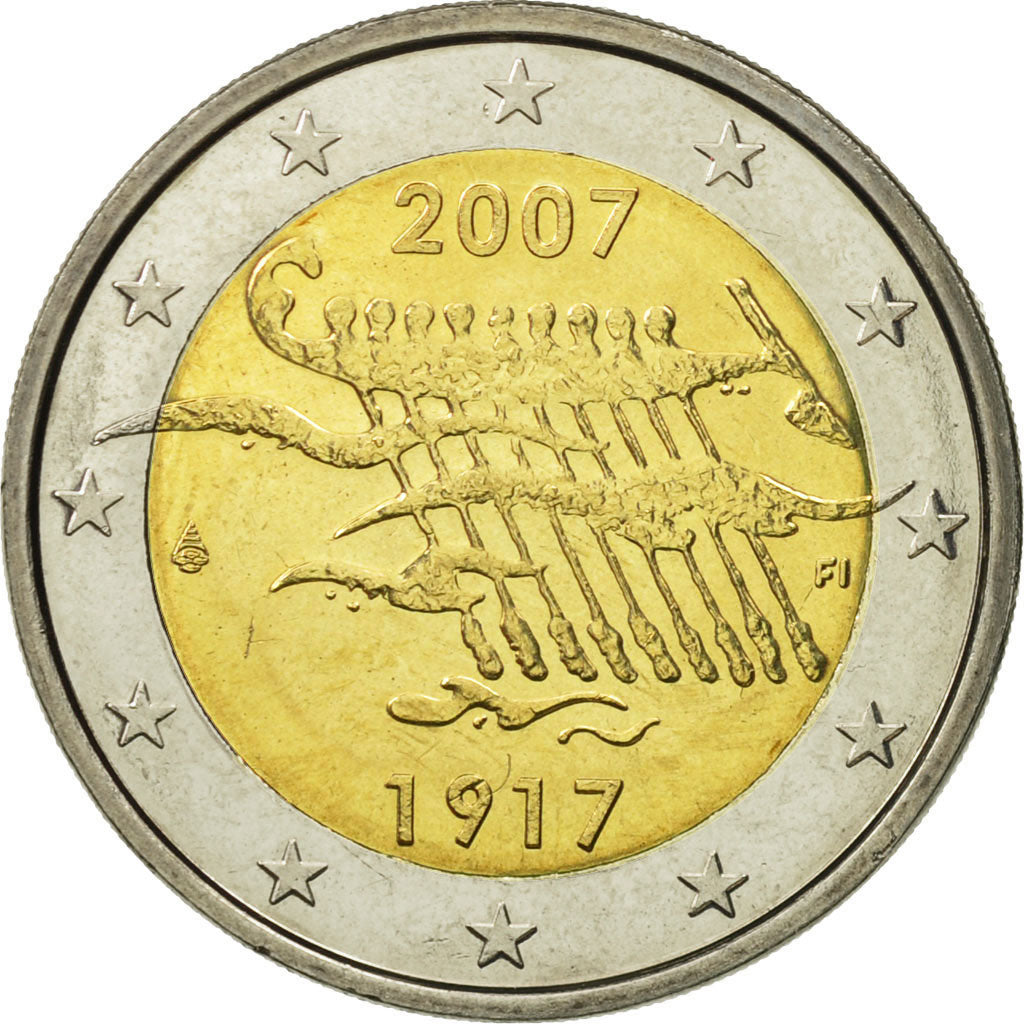 Finland, 2 Euro, Indépendance, 2007, MS(63), Bi-Metallic, KM:139