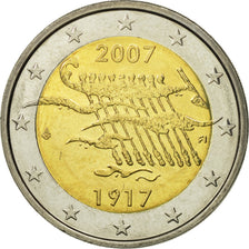 Finland, 2 Euro, Indépendance, 2007, MS(63), Bi-Metallic, KM:139