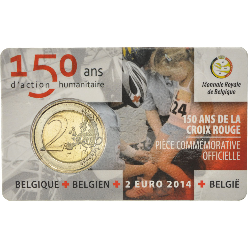 Belgium, 2 Euro, Croix Rouge, 2014, MS(65-70), Bi-Metallic