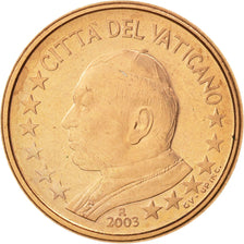 VATICAN CITY, Euro Cent, 2003, MS(65-70), Copper Plated Steel, KM:341