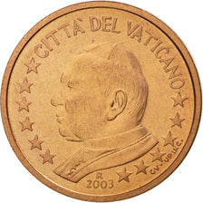 CIUDAD DEL VATICANO, 2 Euro Cent, 2003, FDC, Cobre chapado en acero, KM:342