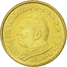 VATICAN CITY, 50 Euro Cent, 2003, MS(65-70), Brass, KM:346
