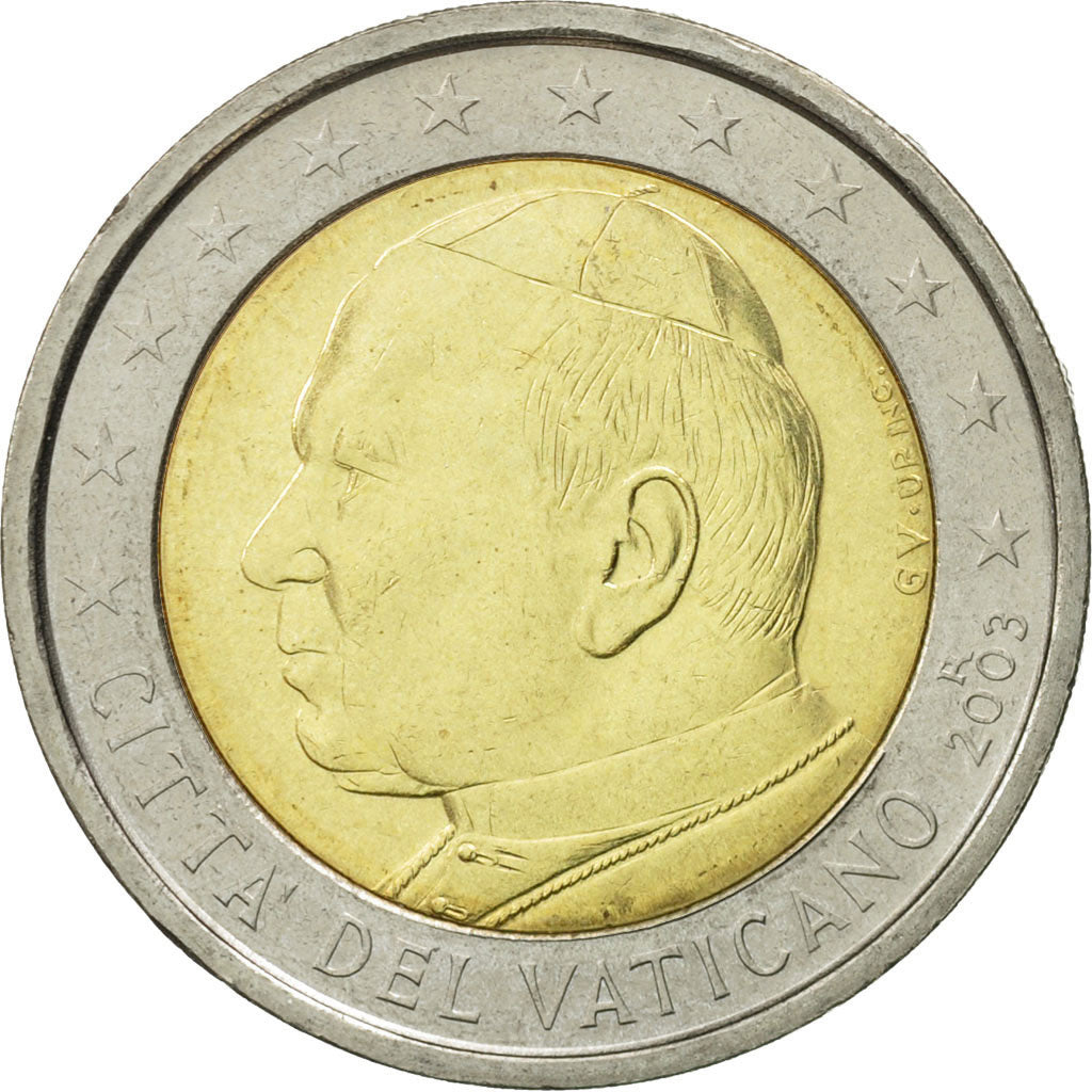VATICAN CITY, 2 Euro, 2003, MS(65-70), Bi-Metallic, KM:348