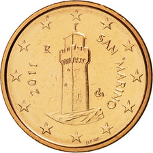 San Marino, Euro Cent, 2011, STGL, Copper Plated Steel, KM:440