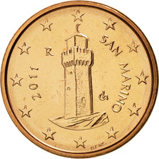 San Marino, Euro Cent, 2011, MS(65-70), Copper Plated Steel, KM:440