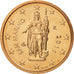 San Marino, 2 Euro Cent, 2011, MS(65-70), Copper Plated Steel, KM:441