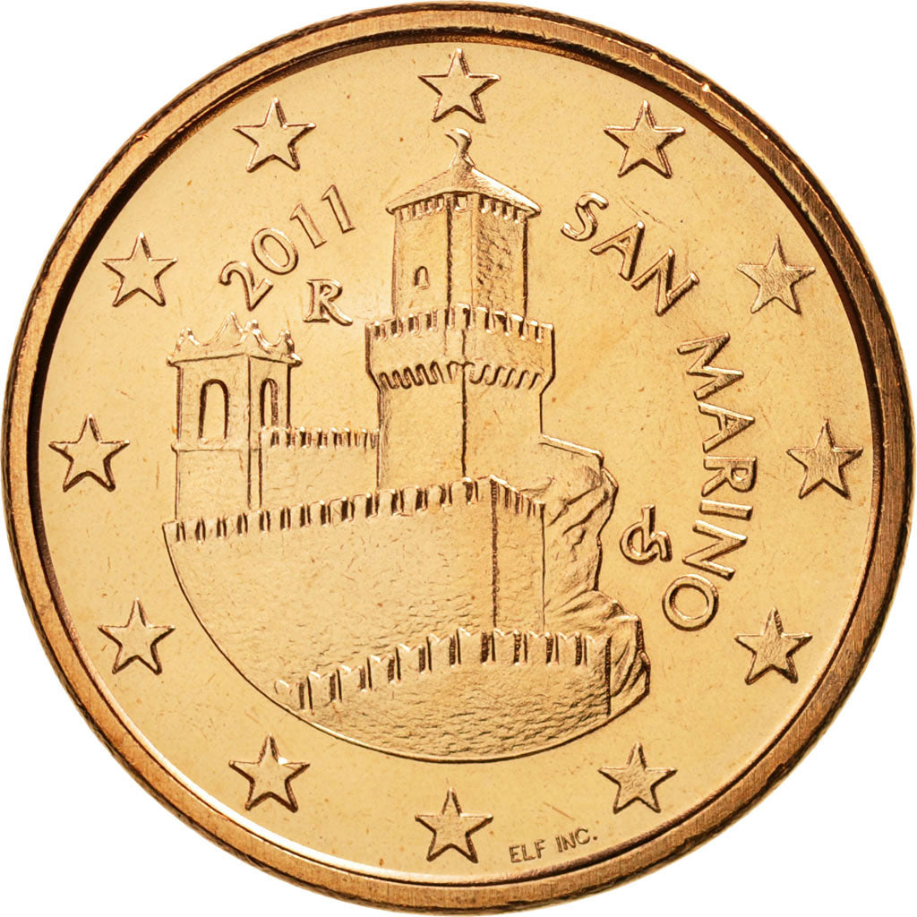 San Marino, 5 Euro Cent, 2011, MS(65-70), Copper Plated Steel, KM:442