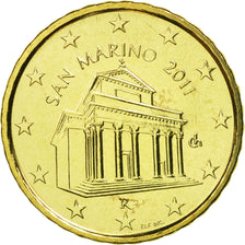 San Marino, 10 Euro Cent, 2011, MS(65-70), Brass, KM:482