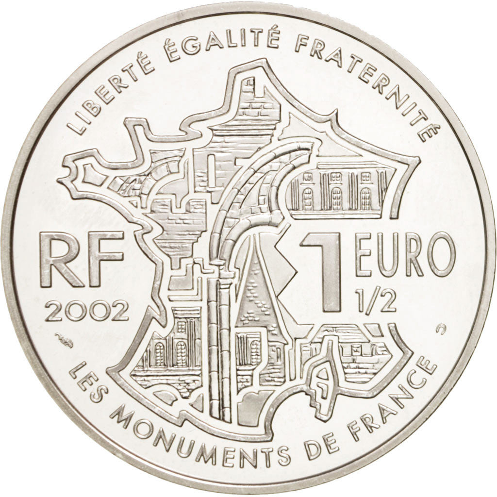 Münze, Frankreich, 1-1/2 Euro, 2002, STGL, Silber, KM:1307
